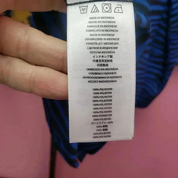 MICHAEL Michael Kors Blue Zebra Zip Up Shirt - Picture 6 of 6